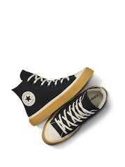 Converse Black Chuck Taylor All Star Taylored Lux Trainers - Image 5 of 10