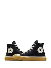 Converse Black Chuck Taylor All Star Taylored Lux Trainers - Image 7 of 10