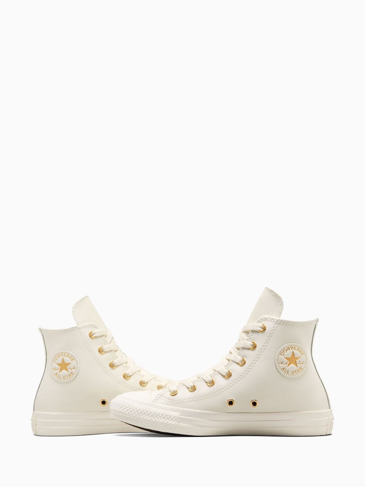 لون طبيعي - حذاء رياضي بطبعة قلوب للشباب تشكيلة Chuck Taylor من Converse - Image 4 of 7