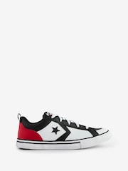 Converse White Youth Pro Blaze Strap Easy On Trainers - Image 1 of 18