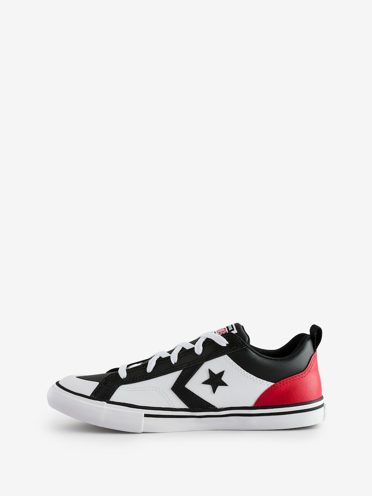 Converse White Youth Pro Blaze Strap Easy On Trainers - Image 2 of 18