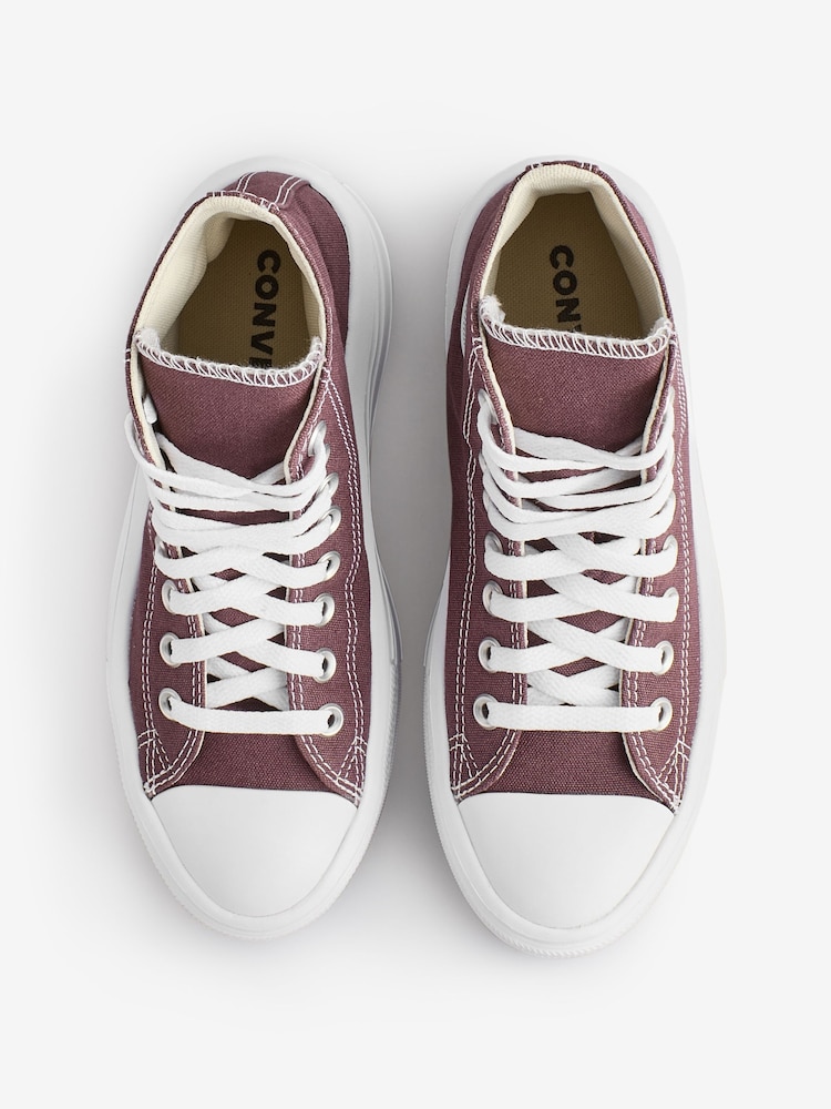 Converse Brown Move Platform High Top Trainers - Image 5 of 9