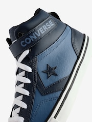 Converse Blue Youth Pro Blaze Strap High Top Trainers - Image 14 of 15