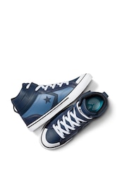 Converse Blue Youth Pro Blaze Strap High Top Trainers - Image 6 of 15