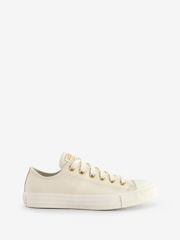 Белый/золотистый - Кожаные низкие кроссовки Converse Chuck Taylor All Star Однотонный - Изображение 1 из 18
