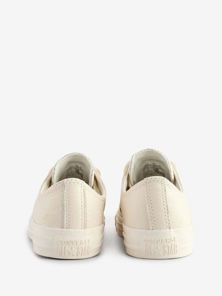 Converse White/Gold Chuck Taylor All Star Mono Leather Low Trainers - Image 13 of 18
