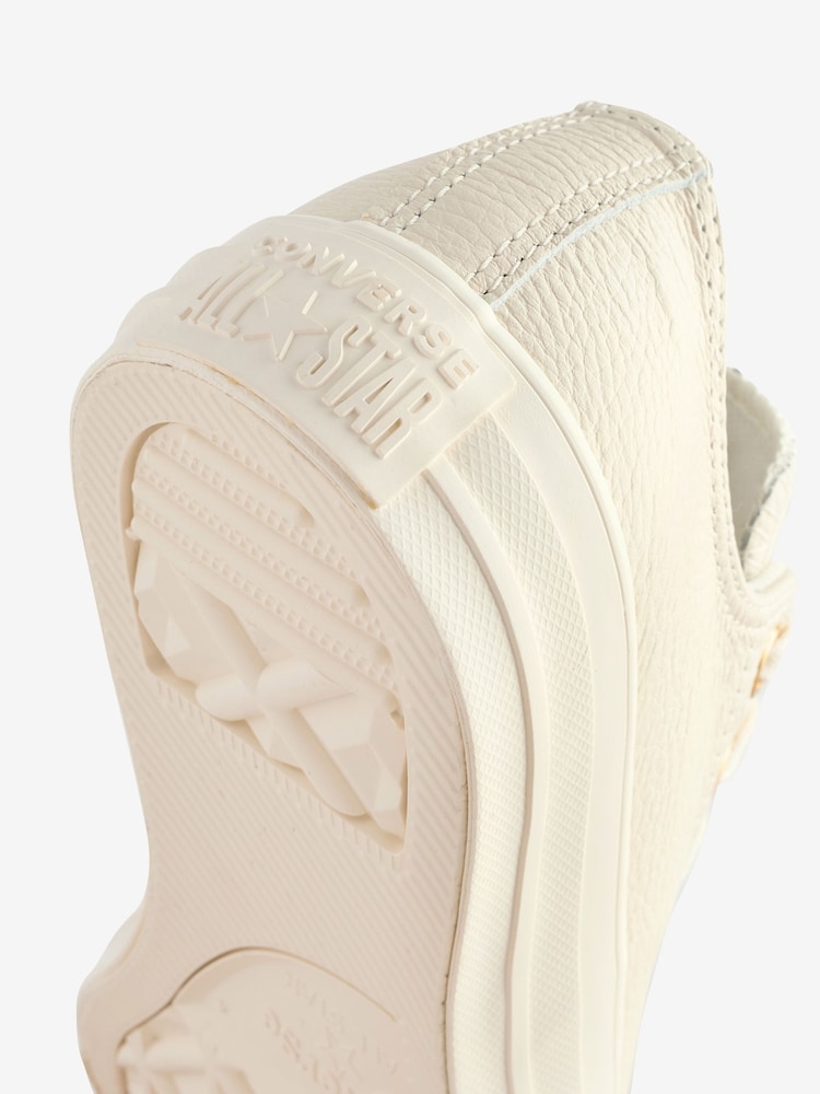 Converse White/Gold Chuck Taylor All Star Mono Leather Low Trainers - Image 15 of 18