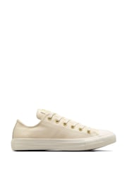 Белый/золотистый - Кожаные низкие кроссовки Converse Chuck Taylor All Star Однотонный - Изображение 3 из 18
