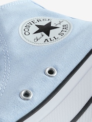 Converse Blue Pale Platform Lift High Top Trainers - Image 12 of 15
