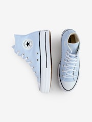 Converse Blue Pale Platform Lift High Top Trainers - Image 9 of 15