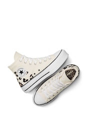 Converse Natural Pale Platform Lift High Top Trainers - Image 5 of 5