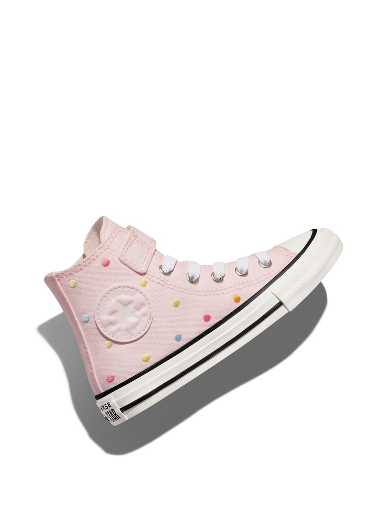 Converse Pink Junior Chuck Taylor Polka Dot Trainers - Image 5 of 8