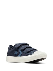 Converse Blue Junior Star Player 76 Suede and Leather Trainers - Image 3 of 10