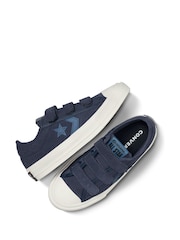 Converse Blue Junior Star Player 76 Suede and Leather Trainers - Image 5 of 10
