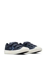 Converse Blue Junior Star Player 76 Suede and Leather Trainers - Image 6 of 10