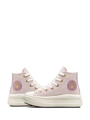 Converse Pink Move Platform High Top Junior Trainers - Image 6 of 9