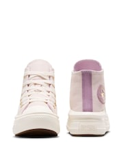 Converse Pink Move Platform High Top Junior Trainers - Image 8 of 9