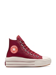 Converse Red Chuck Taylor All Star Move Trainers - Image 1 of 8