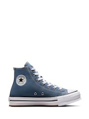 Синий - Высокие кроссовки для подростков Converse Eva Lift - Image 1 of 8