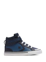 Converse Blue Junior Pro Blaze Strap Easy On High Top Trainers - Image 1 of 11