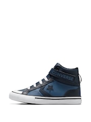 Converse Blue Junior Pro Blaze Strap Easy On High Top Trainers - Image 2 of 11
