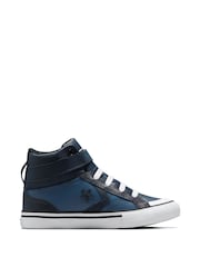 Converse Blue Junior Pro Blaze Strap Easy On High Top Trainers - Image 4 of 11