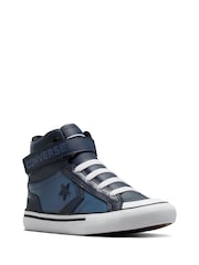 Converse Blue Junior Pro Blaze Strap Easy On High Top Trainers - Image 5 of 11