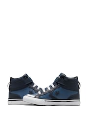 Converse Blue Junior Pro Blaze Strap Easy On High Top Trainers - Image 9 of 11