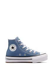 Converse Blue Junior Chuck Taylor EVA Lift Trainers - Image 1 of 11
