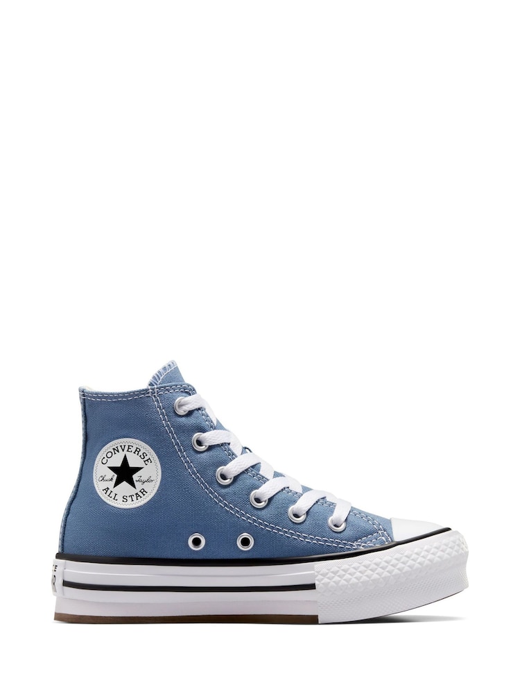 Converse Blue Junior Chuck Taylor EVA Lift Trainers - Image 1 of 11