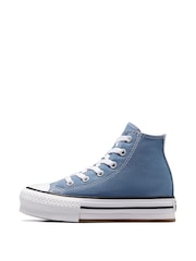 Converse Blue Junior Chuck Taylor EVA Lift Trainers - Image 3 of 11