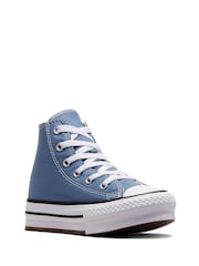 Converse Blue Junior Chuck Taylor EVA Lift Trainers - Image 4 of 11