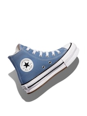 Converse Blue Junior Chuck Taylor EVA Lift Trainers - Image 5 of 11