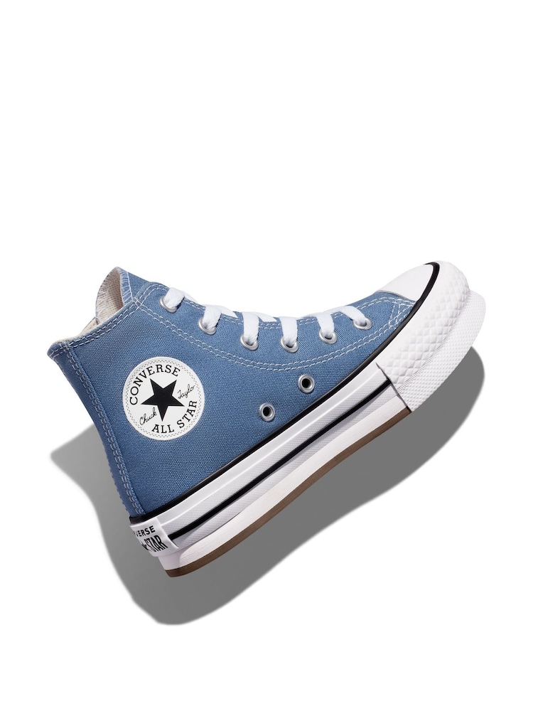 Converse Blue Junior Chuck Taylor EVA Lift Trainers - Image 5 of 11