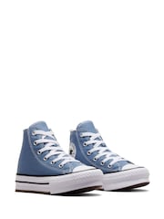 Converse Blue Junior Chuck Taylor EVA Lift Trainers - Image 6 of 11
