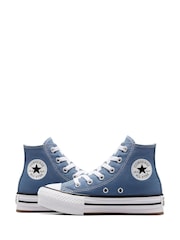Converse Blue Junior Chuck Taylor EVA Lift Trainers - Image 8 of 11