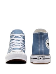 Converse Blue Junior Chuck Taylor EVA Lift Trainers - Image 9 of 11