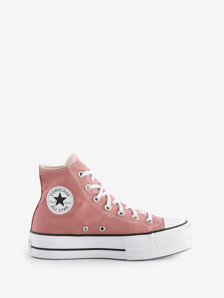Converse Natural Chuck Taylor All Star Lift High Trainers - Image 1 of 13