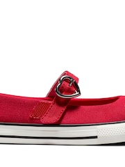 Converse Red Junior Hearts Chuck Taylor Dainty Mary Jane Trainers - Image 9 of 9