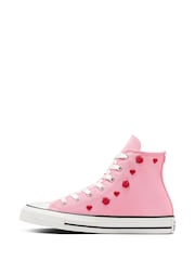 Converse Pink Youth Hearts Chuck Taylor Trainers - Image 2 of 9