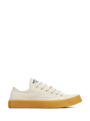 Converse Natural Chuck Taylor All Star Taylored Lux Low Trainers - Image 1 of 8