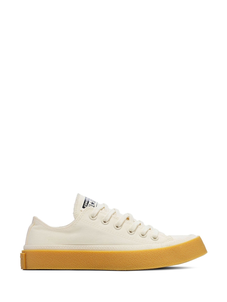 Converse Natural Chuck Taylor All Star Taylored Lux Low Trainers - Image 1 of 8