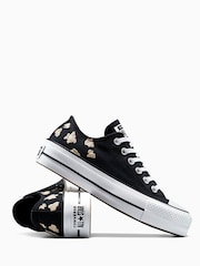 Converse Black Platform Lift Chuck Ox Trainers - Image 5 of 7