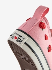 Converse Pink Infant Valentines Heart 1V Trainers - Image 8 of 9