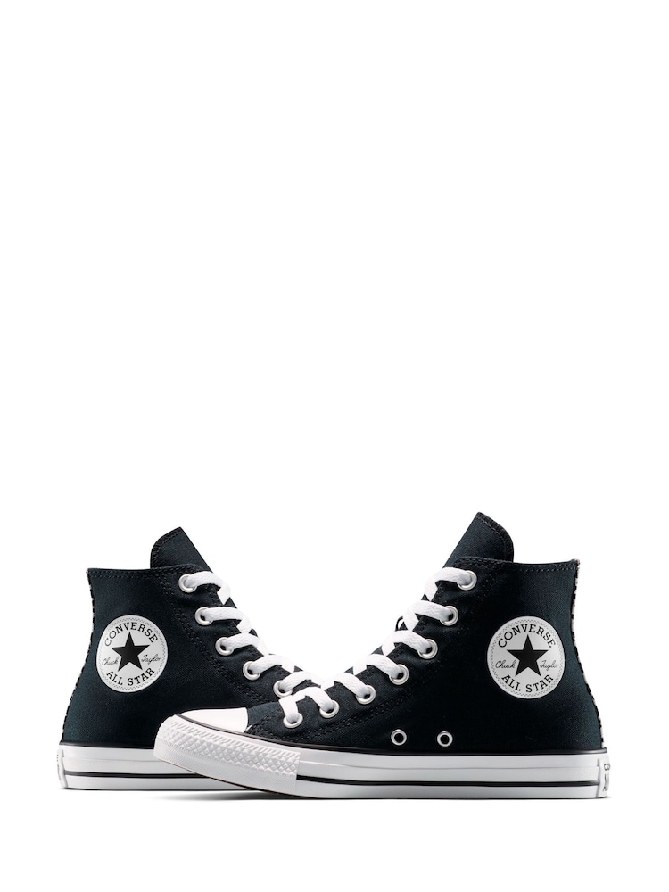Converse Black Chuck Taylor All Star Leopard Print Trainers - Image 6 of 11