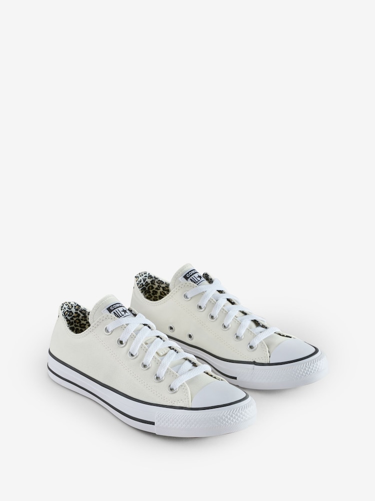 Converse Natural Standard Fit Chuck Taylor All Star Ox Trainers - Image 3 of 10