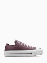 Converse Red Platform Lift Chuck Ox Trainers - Image 1 of 15