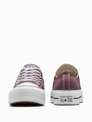 Converse Red Platform Lift Chuck Ox Trainers - Image 10 of 15