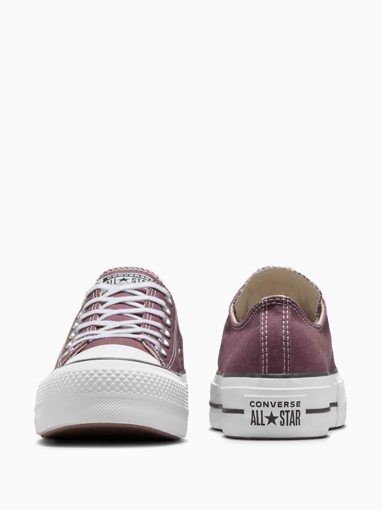 Converse Red Platform Lift Chuck Ox Trainers - Image 10 of 15