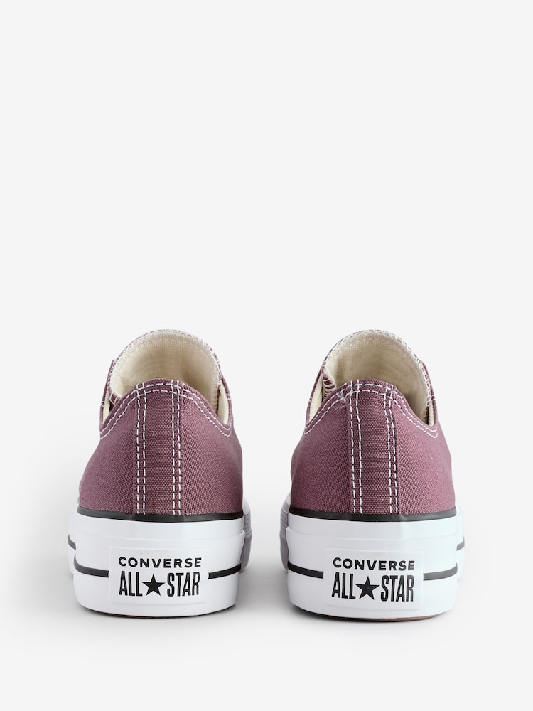 Converse Red Platform Lift Chuck Ox Trainers - Image 11 of 15